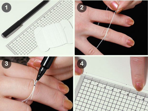 палец для кольца определить размер при помощи нитки
